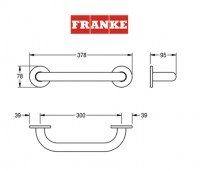 BARRA SUJECION 30cm CONTINA FRANKE